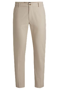 Regular-fit trousers in micro-patterned stretch cotton