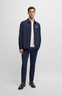 BOSS - BOSS x Shohei Ohtani relaxed-fit striped jacket with