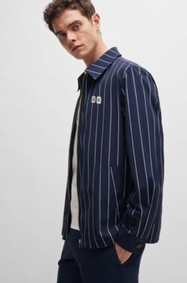 BOSS - BOSS x Shohei Ohtani relaxed-fit striped jacket with