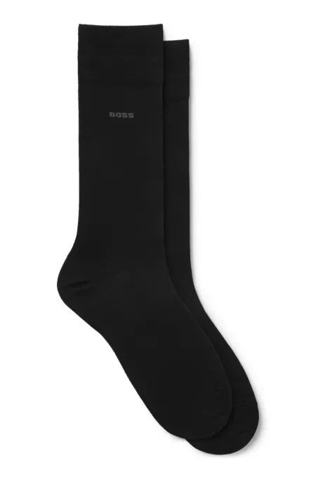 Two-pack of regular-length socks in a mercerised-cotton blend