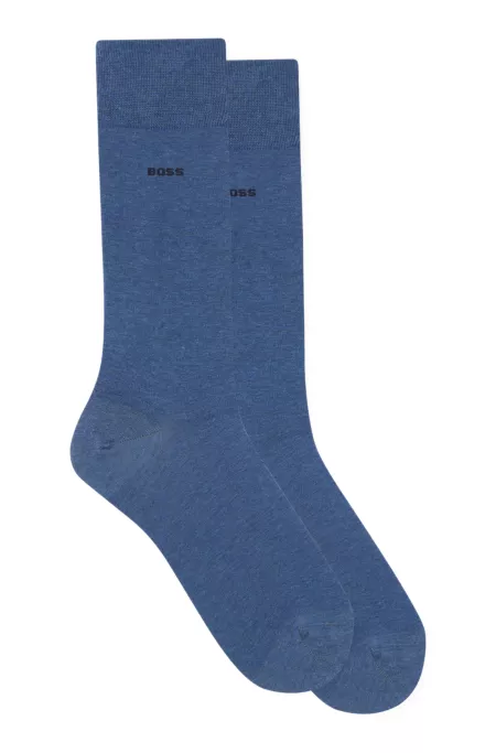 Two-pack of regular-length socks in a mercerised-cotton blend