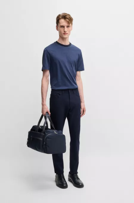 Slim-fit trousers in stretch cotton