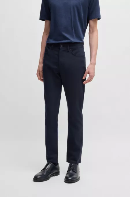 Slim-fit trousers in stretch cotton