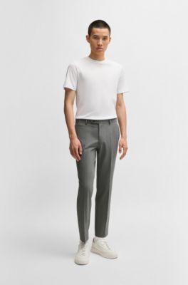 Pantalones slim fit de pa&ntilde;o superel&aacute;stico, Gris oscuro