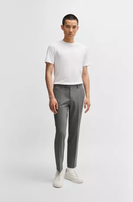 Slim-fit trousers in super-stretch cloth