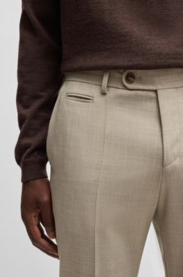 Pantalon Slim en tissu tr&egrave;s stretch, Beige clair