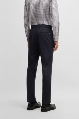 Pantalon Slim en tissu tr&egrave;s stretch, Bleu fonc&eacute;