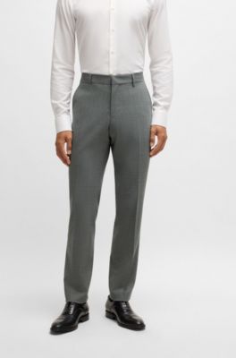 Slim-fit suit in micro-patterned stretch cloth, Grey