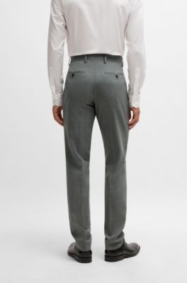Slim-fit suit in micro-patterned stretch cloth, Grey