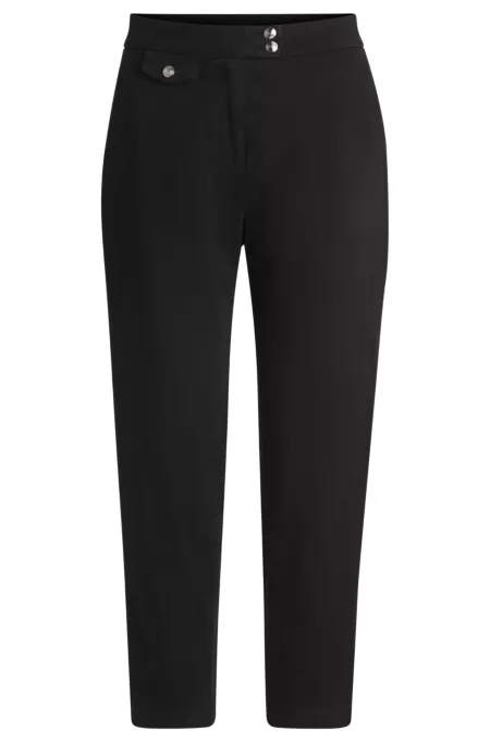 Casual chinos in stretch-cotton satin