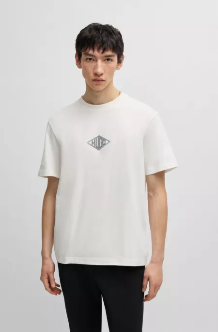 Relaxed-fit T-shirt in cotton with embroidered logo
