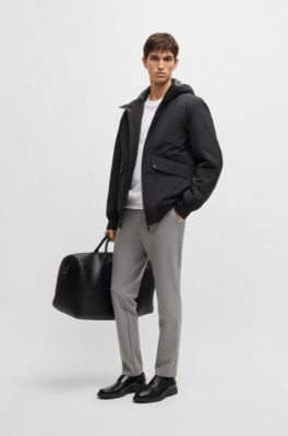 Water-repellent down jacket in a regular fit, Black