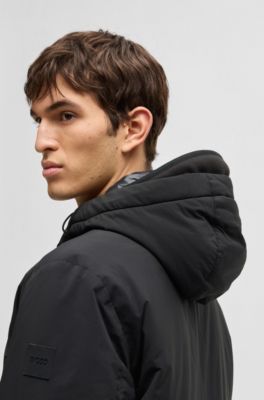 Water-repellent down jacket in a regular fit, Black