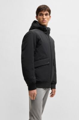 Water-repellent down jacket in a regular fit, Black