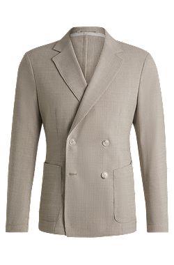 Slim-fit blazer in patterned wool