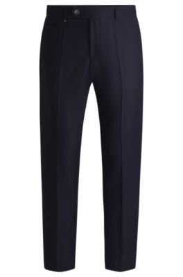 Slim-fit trousers micro-patterned virgin wool