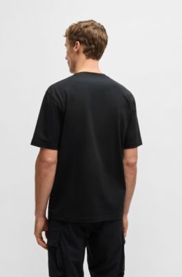 BOSS x NFL stretch-cotton T-shirt with gold-tone artwork