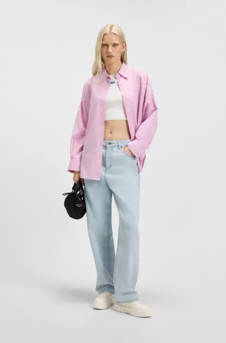 Relaxed-fit jeans in blue denim