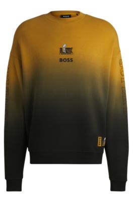 BOSS x NFL cotton sweatshirt with gold-tone embroidery