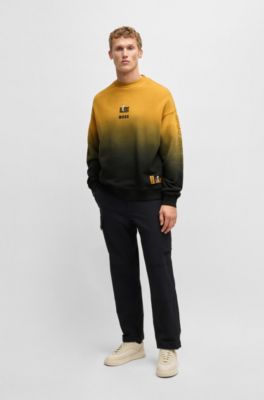 BOSS x NFL cotton sweatshirt with gold-tone embroidery