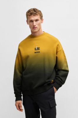 BOSS x NFL cotton sweatshirt with gold-tone embroidery