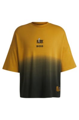 BOSS x NFL cotton T-shirt with gold-tone embroidery