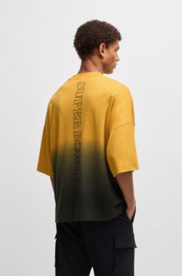 BOSS x NFL cotton T-shirt with gold-tone embroidery, Gold