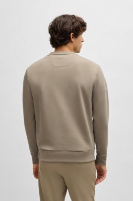 Regular-fit sweatshirt with logo print, Light Brown