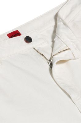 Jean Modern en denim rigide blanc, Blanc