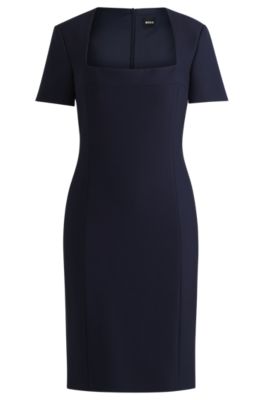 くろえり Squareneck Pencil Dress くろえり Squareneck Pencil Dress
