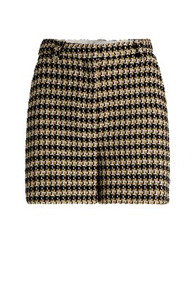 Short Relaxed en tweed de coton mélangé