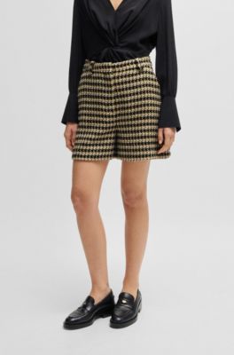 Relaxed-fit shorts in tweed, Patterned