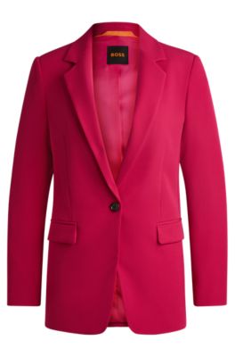 Fitted blazer in stretch fabric, Pink