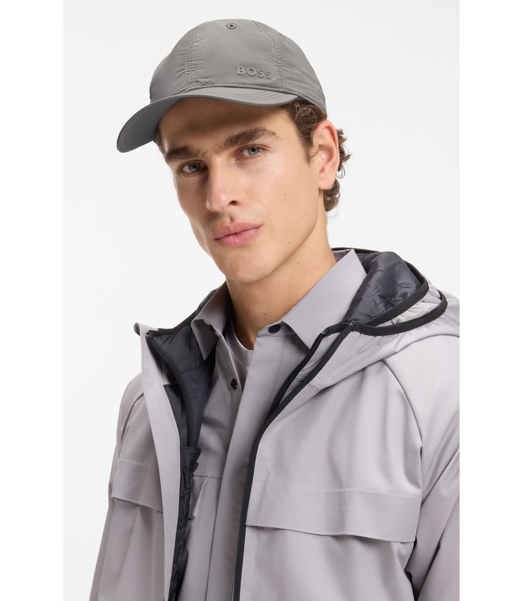 BOSS - Logo cap with UV protection - Light Grey