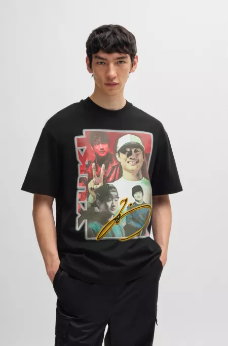 Cotton-jersey fanwear T-shirt with special artwork and branding