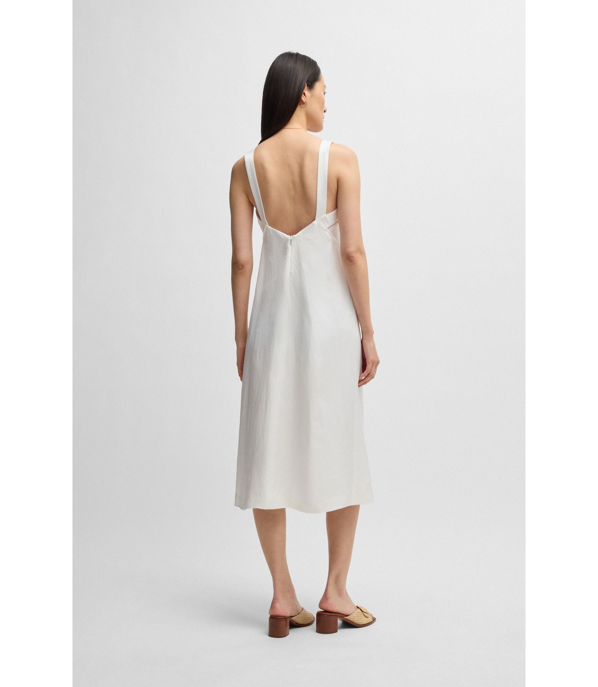 WHITE'S 5″2332W SEMI-DRESS Scyoekwg Sequin Dress for Women V-Neck Wrap Dress Long