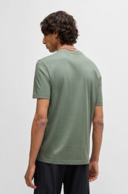 Camiseta de punto de algod&oacute;n con logo ahumado apilado, Cal