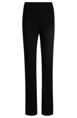 Flared leggings in stretch jersey, Black