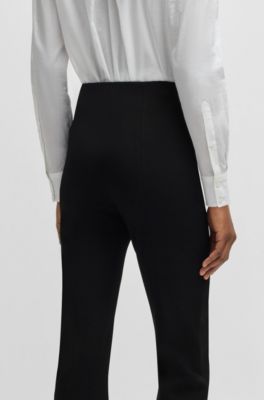 Flared leggings in stretch jersey, Black