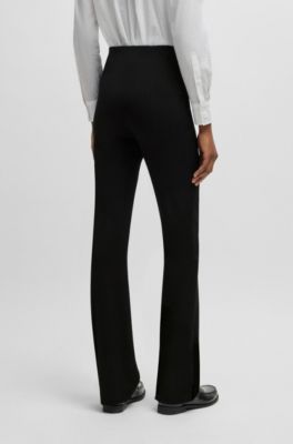 Flared leggings in stretch jersey, Black
