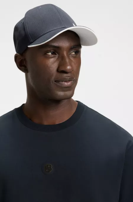 Stretch-cotton T-shirt with Double B monogram