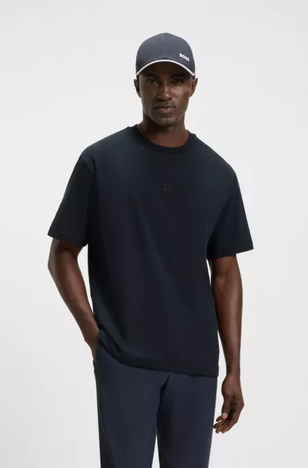 Stretch-cotton T-shirt with Double B monogram