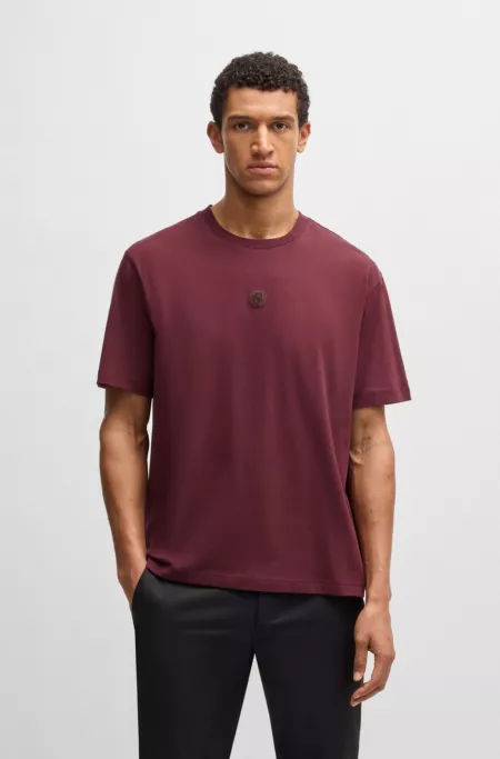 Stretch-cotton T-shirt with Double B monogram