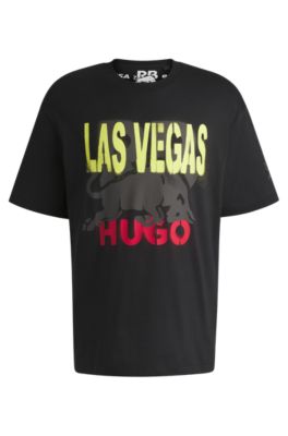 HUGO - Cotton-jersey fanwear T-shirt with special artwork