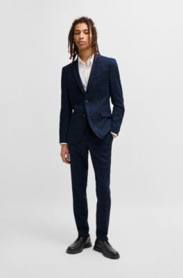 Americana extra slim fit en pa&ntilde;o el&aacute;stico de alto rendimiento, Azul oscuro