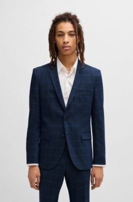 HUGO - Extra-slim-fit suit jacket in performance-stretch cloth