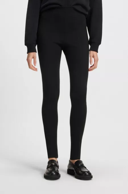 Front-cutline leggings in stretch jersey