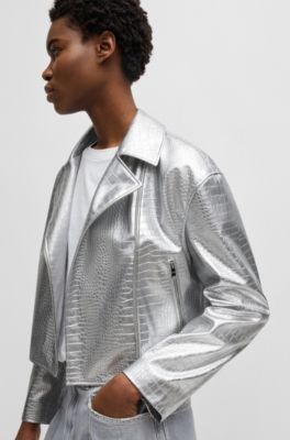 ジャケット・アウター doublet CROCODILE LEATHER TRACK JACKET