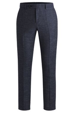 Slim-fit trousers in patterned wool