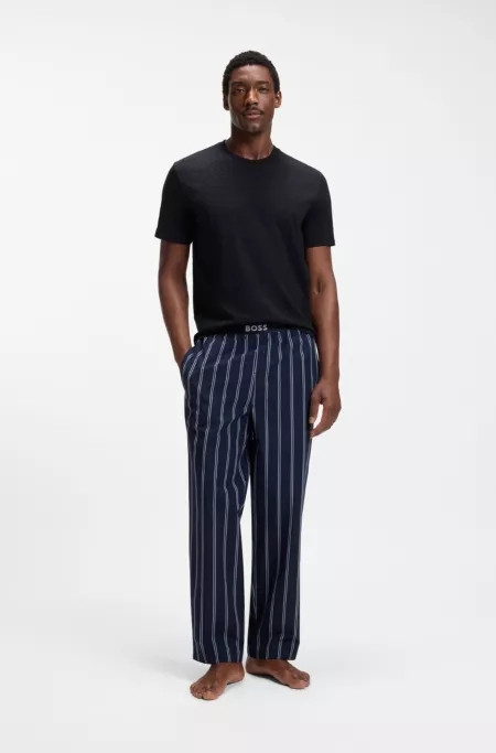 Pajama T-shirt in cotton with printed branding